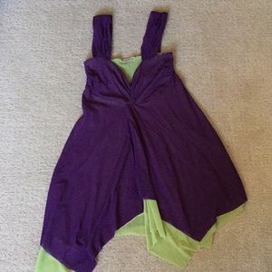 Sweet Pea Asymetrical  double layer sheer top